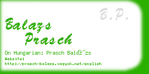 balazs prasch business card